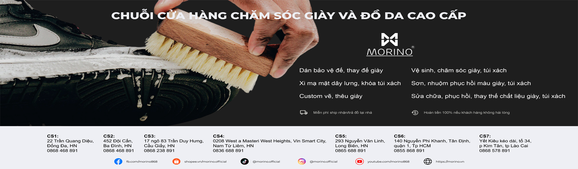 dịch vụ spa giày, túi xách cao cấp